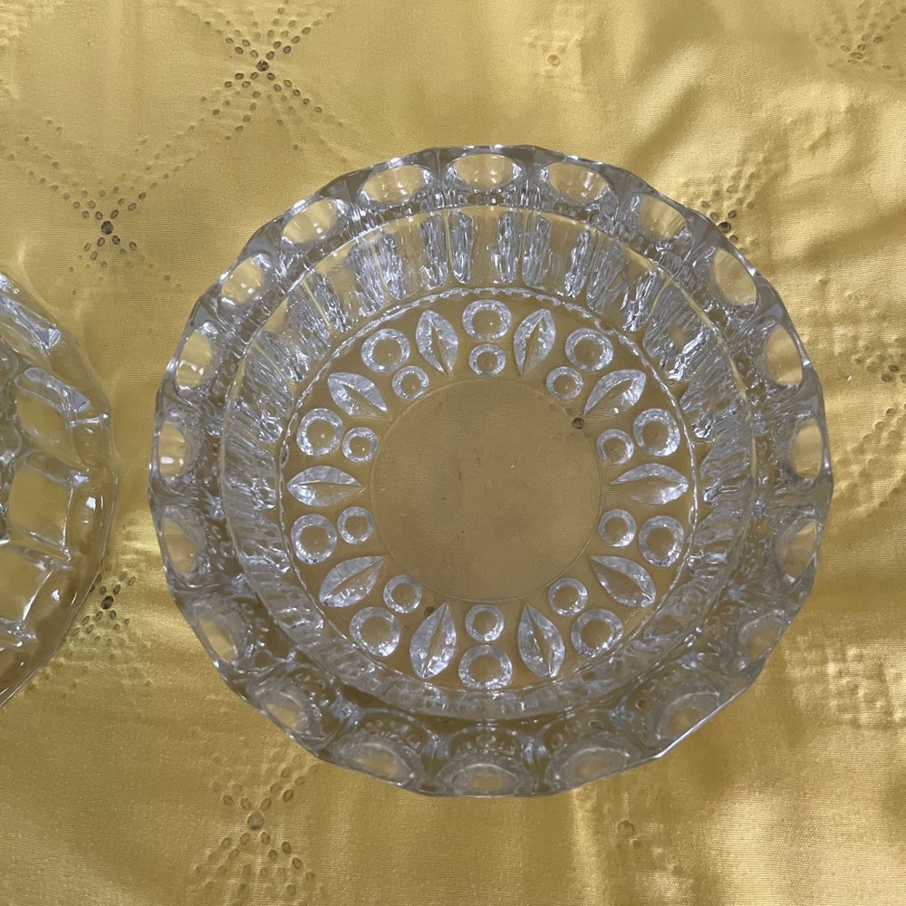 Vintage Glass Bowl Ashtray 70s Vibe Kig Malaysia Bubble Teardrop